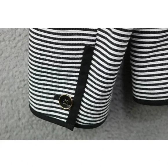 Talbots Black and White Striped Blazer-Size 12 - Picture 10 of 10